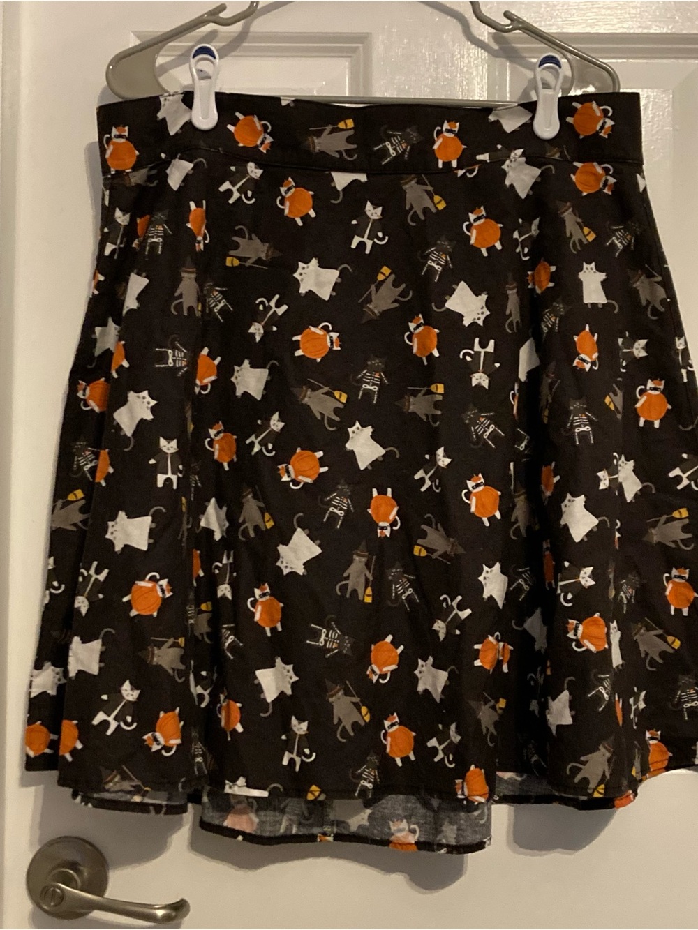 Retrolicious Halloween Cats in Costume Skater Skirt